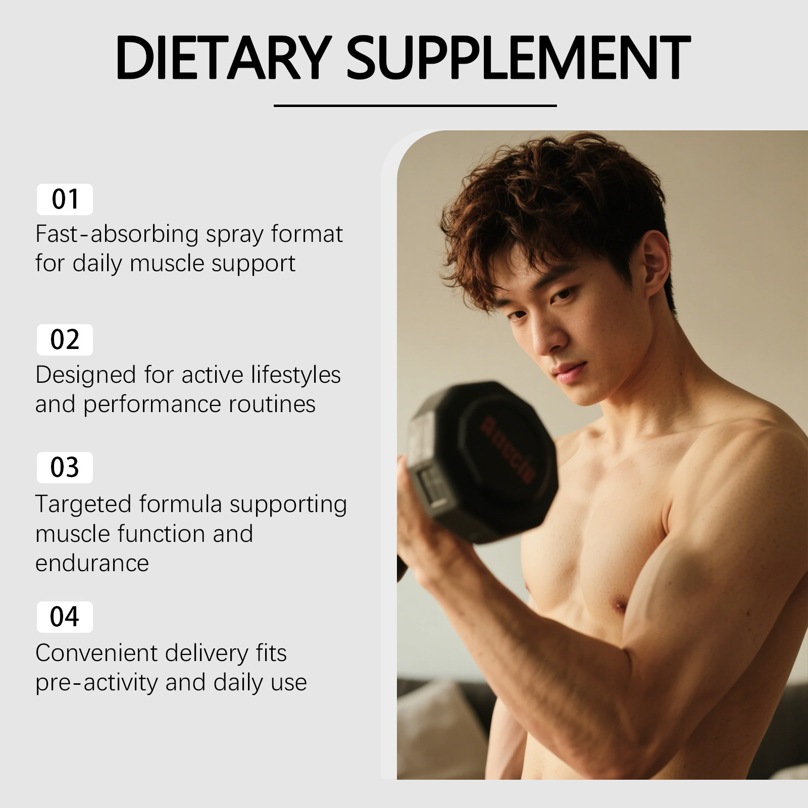 สเปรย์เสริมสร้างกล้ามเนื้อ เพิ - Fitness Nutrition Energy บทวิจารณ์และราคา